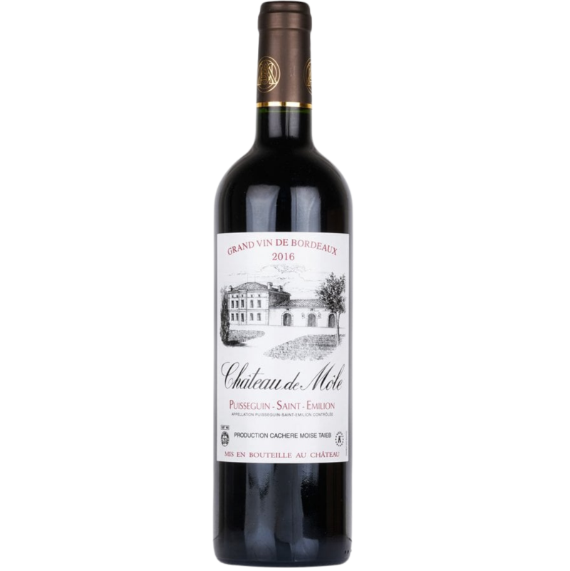 Bouteille de Château de Mole 2020 vin rouge de Puisseguin Saint Emilion